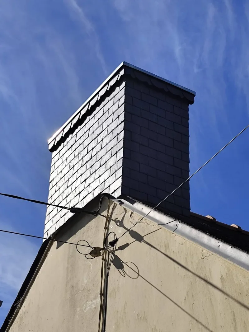 Habillage ardoise et couvertine zinc, réalisation ALF Couverture